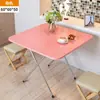Mesa Plegable para Puestos, Mesa de Comedor, Mesa de Comedor Portátil para Dormitorios, Mesa Pequeña para 4 Personas, Adecuada para Espacios Pequeños