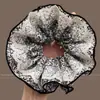 ¡Cuatro capas! Encaje pequeño floral anillo para el cabello de intestino grueso ~ retro francés de alta gama falda flor capullo bola cuerda para el cabello