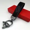 Colgante de Llavero de Cuero Gamuzado de Gama Alta para Coche Llavero con Logo de Coche Decoración de Llavero Colgante de Cintura de Metal Venta al por Mayor