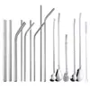 Pajitas de Acero Inoxidable 304, Ecológicas, Portátiles, No Desechables para Té de Perlas Espeso y Delgado de Metal Pajitas para Beber para Niños
