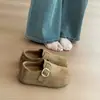 Aumentadores de altura retro nuevos sin cordones suela gruesa punta redonda versátiles para persona perezosa ante zuecos Birkenstock completamente cerrados mujer otoño invierno