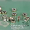 Contas Espaçadoras Coloridas em Splicing Dourado + Prata, Contas Budistas, Contas Espaçadoras em Splicing Dourado e Prata, Contas de Roda Acessórios para Joias