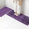 Alfombrilla de Cocina Resistente a Manchas de Chenilla de Seda Brillante, Felpudo para Puerta de Baño, Felpudo de Secado Rápido, Alfombra Antideslizante para Entrada de Baño