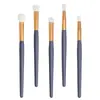 Set de Brochas de Maquillaje Rc de 5 Piezas Transfronterizo Doble Cara Rizador de Pestañas Pincel para Cejas Pincel para Sombras de Ojos Pincel para Corrector con Empaque de Caja de Papel Asequible