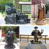 Fabricante de Esculturas Personalizadas de Figura de Cobre Fundido, Fundición de Cobre Puro de Figuras Históricas Cuadradas a Gran Escala, Escultura de Cobre de Cuerpo Entero