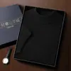 Nueva Temporada Primavera y Otoño Camiseta de Punto de Cachemira Sin Costuras para Hombre de Manga Corta Camisa Casual de Punto Base de Lana con Cuello Semi Alto