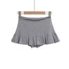 XMY2503-25 Primavera Novo Estilo Europeu e Americano Slim Fit Hot Girl com Saia Quadril Forrada Saia Curta Saia Plissada