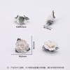 Artesanato em Cerâmica Acessórios de Flor Decorativa Flor de Hibisco Criativa DIY Três Folhas Enfeites Atacado Joias Feitas à Mão