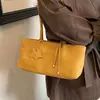 Bolso de gamuza para mujer 2026 nuevo de moda otoño vintage Maillard bolsa de mano para la ciudad gran capacidad bolso de hombro