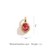 Pingente de Joia Oval Retrô Exquisito Simples Strass Feito à Mão DIY Acessórios para Colar Acessórios de Pulseira de Aço Inoxidável para Mulheres