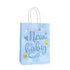 Bebé Niño Bebé Tema Niños Bolsa de Regalo para Niños Bolsa de Papel Kraft Bolso de Mano Bolsa de Embalaje para Regalo de Fiesta