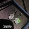 Aretes de Piedra Preciosa Huevo de Paloma Gaoding Jewelry Color Fuego Brillante Chapado en Oro de 18K Pulsera Irregular Grande de Zirconia