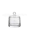 Caixa de Açúcar de Vidro Cristalino Estilo Europeu com Design em Relevo, Caixa para Armazenamento de Joias e Cotonetes, Pote Decorativo para Armazenamento, Recipiente para Açúcar de Café