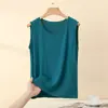 Camisola de Modal de Talla Grande con Hombros Anchos para Mujer, Verano Holgada, Capa Base Adelgazante, Top Fino sin Mangas para Ropa Exterior
