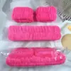 Faixa de Punho de Flanela para Lavar o Rosto Macaron Cor Sólida Absorvente de Água Suor Faixa de Punho para Lavar o Rosto Maquiagem Faixa de Cabelo Acessórios de Cabelo