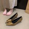 Sapatos de Salto Agulha Estilo Francês para Mulheres, Novo Modelo Outono 2026, Bico Fino, Fivela de Metal, Salto Alto Fino, Confortáveis para o Dia a Dia