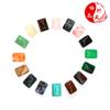 Anillo de ágata de cristal natural directo de fábrica diy accesorios de joyería hechos a mano anillo rectangular piedra desnuda al por mayor