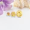 Contas de moeda de cobre ocas folheadas a ouro 18K pulseira DIY feita à mão contas para pulseira com contas acessórios de joalheria