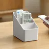 Caja de Almacenamiento Trapezoidal de Cuatro Compartimentos Tocador Organizador de Lápiz Labial Cosméticos Escritorio de Oficina Caja de Almacenamiento para Clasificar Artículos Varios