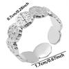 Anillo de Acero Inoxidable 304 Acero Titanio Patrón Geométrico Anillo de Flor para Hombres y Mujeres Estilo Frío Nicho Simple Abierto Ajustable