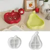 Molde de Silicona con Forma de Fruta Zongbo Manzana Pera Bandeja de Almacenamiento Molde para Adorno de Yeso de Aromaterapia