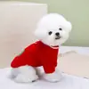 Ropa cálida de otoño e invierno para mascotas Bichón Frisé y Chihuahua, ropa para gatos compatible con correa para exteriores, abrigo casual de forro polar color castaño 26