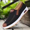 Zapatos de tela antiguos de Beijing para hombre, zapatos casuales de primavera para hombre, zapatos de lona transpirables sin cordones, zapatos bajos para papá de mediana edad y ancianos.