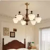 Nuevo Lámpara de araña para sala de estar de estilo Mid-Century Estética estilo Song Lámpara creativa moderna para restaurante Lámparas de estudio dormitorio estilo Francés Americano