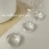 Anel Ouni Prata Esterlina S925 Coreana Linha Cruzada Brilhante para Mulheres Design Ins Normcore Nicho Anel Empilhável Aberto