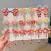 Accesorios para el Cabello Antiguos Super Inmortales Estilo Chino para Niñas Pinza de Pelo Paso a Paso con Borla Hanfu Infantil Adorno para el Cabello de Bebé de Primavera