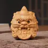 Boj, Sándalo Dorado, Piezas de Mango de Bola Pixiu, Artículos de Suerte para Llevar, Artesanías, Muebles para el Hogar, Varios Pixiu