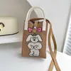 Nova Bolsa de Celular de Tricô Estilo Coreano, Mini Bolsa de Mão, Bolsa Transversal de Alta Qualidade, Bolsa de Réveillon
