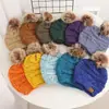 Chapéu de tricô com ponto de bolinha inverno quente bola de lã boné de lã boné monocromático atacado chapéu de curling ao ar livre