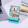 Soporte Creativo de Madera para Teléfono Móvil Base Universal para Teléfono Móvil Mini Portátil Soporte de Escritorio Recuerdo de Viaje