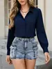 Camisa Feminina de Quatro Estações com Caimento Solto, Estilo Europeu e Americano, Manga Longa, Roupa Formal Profissional de Alta Qualidade, Camisa de Outerwear para Negócios, Estilo Fino, Fornecimento Direto da Fábrica
