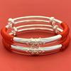 Pulseira de Prata para Bebê Infantil S999 Prata Esterlina Dragão Cobra Pulseira para Bebê Masculino e Feminino Lua Cheia Presente de Um Ano Joias de Prata