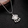 Fabricante Fonte Cobre Branco Banhado a Prata Pingente Ábaco Cadeado Longevidade Saco Sino Corrente de Joias Bênção Cadeado Feliz Baijia