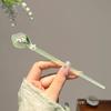 Estilo antigo Lin Orquídea Grampo de Cabelo Fresco das Mulheres Fresco Atrás da Cabeça Cabelo Grampo de Cabelo Novo Estilo Chinês Garfo de Cabelo Diário Hanfu Acessórios Headwear