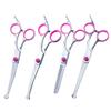 Tijeras de belleza para mascotas, corte de pelo, tijeras curvas de boca de pez, herramienta para cortar pelo de perros y gatos, tratamiento de superficie brillante