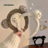 Faixa de Cabelo de Pelúcia Desenho Animado Bola de Carvão Cabeça Feminina Lavar Rosto Pressionar Cabelo Antiderrapante Faixa de Cabelo Infantil Cabelo Fofo Versátil Pacote de Cabelo Acessório de Cabeça Outono