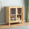 Estantería de Madera Maciza Simple Moderna Estante de Almacenamiento para Sala de Estar de Pie Estantería para Libros de Estudiante Infantil Estantería de Almacenamiento con Puerta de Cristal