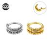 Titanio G23 comercio exterior nuevos adornos para perforaciones acero inoxidable puro con incrustaciones de circonita anillo cerrado simple anillo para la nariz aretes transfronterizos