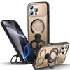 Funda para Teléfono Apple Modelo Nuevo Soporte de Doble Anillo Funda Magnética para Teléfono Lujo Ligero Sensación de Alta Gama Adecuada para Funda de Teléfono iPhone 17