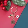 Chaveiro de Natal Transfronteiriço Europeu e Americano Liga de Zinco Pingente de Gota de Óleo Pingente Decorativo para Bolsa de Corrente Acessórios Fofos Joias