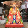 Buda Dios de la Riqueza Plástico Reforzado con Fibra de Vidrio Resina Decoraciones de Templo Budista 88cm 1.3m 1.6m 1.8m Ropa Roja