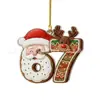 Bestseller Transfronteiriço Sixseven Papai Noel Decorações de Natal em Acrílico Decorações Divertidas de Meme Digital