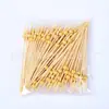 Palillos de cóctel de madera dorada al por mayor transfronterizos para decoración de barra, fiesta, bebida y plato de frutas, palillos de fruta de madera dorada de 8 mm