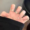 Unhas Usáveis Estilo Desejo Puro Ins Cor Nude Cauda de Peixe Pérola Nail Art de Luxo Leve Peças de Unha Produto Acabado 2026 Novos Adesivos de Unha