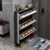 Armário para sapatos ultrafino estilo italiano para entrada de casa, grande capacidade para espaços pequenos, armário de entrada simples e moderno, sapateira de armazenamento