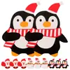 50 Tarjetas de Papel para Paletas Navideñas Empaque de Regalo de Dulce Tarjeta de Papel de Pingüino para Paleta Navideña Navidad
